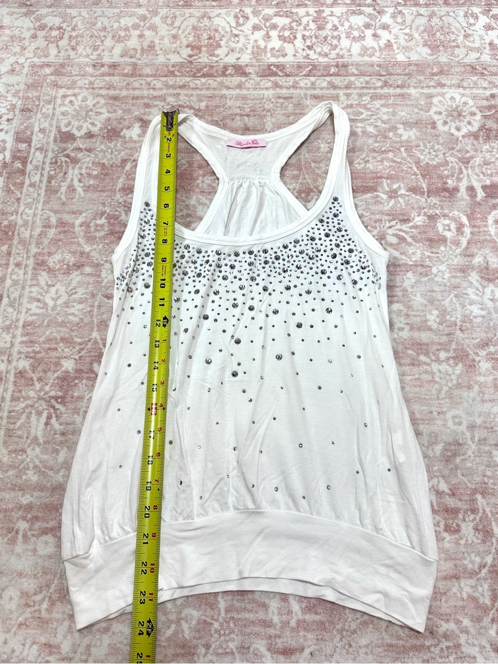 Blugirl Folies 💎 Y2K Vintage Crystal Embellished Tank Top - Picture 11 of 14